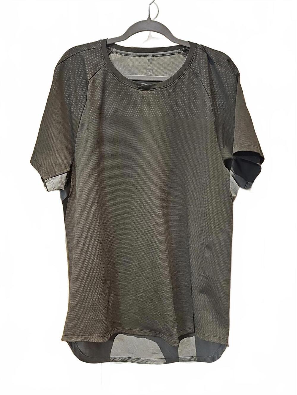 Lululemon Drysense Short Sleeve Shirt  Olive Green 2 Tone Size XL